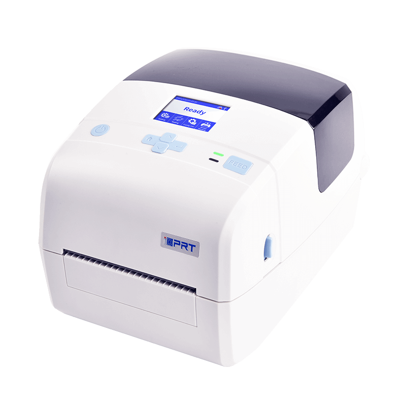 iD4P 4-inch thermal Barcode Sticker Printer me ngjyrë LCD Display[203/300dpi]