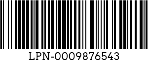 Kodi 128 barcode example